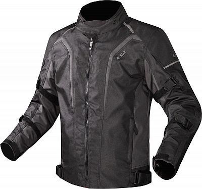 LS2 Sepang, Textiljacke wasserdicht - Schwarz/Dunkelgrau - 3XL von LS2