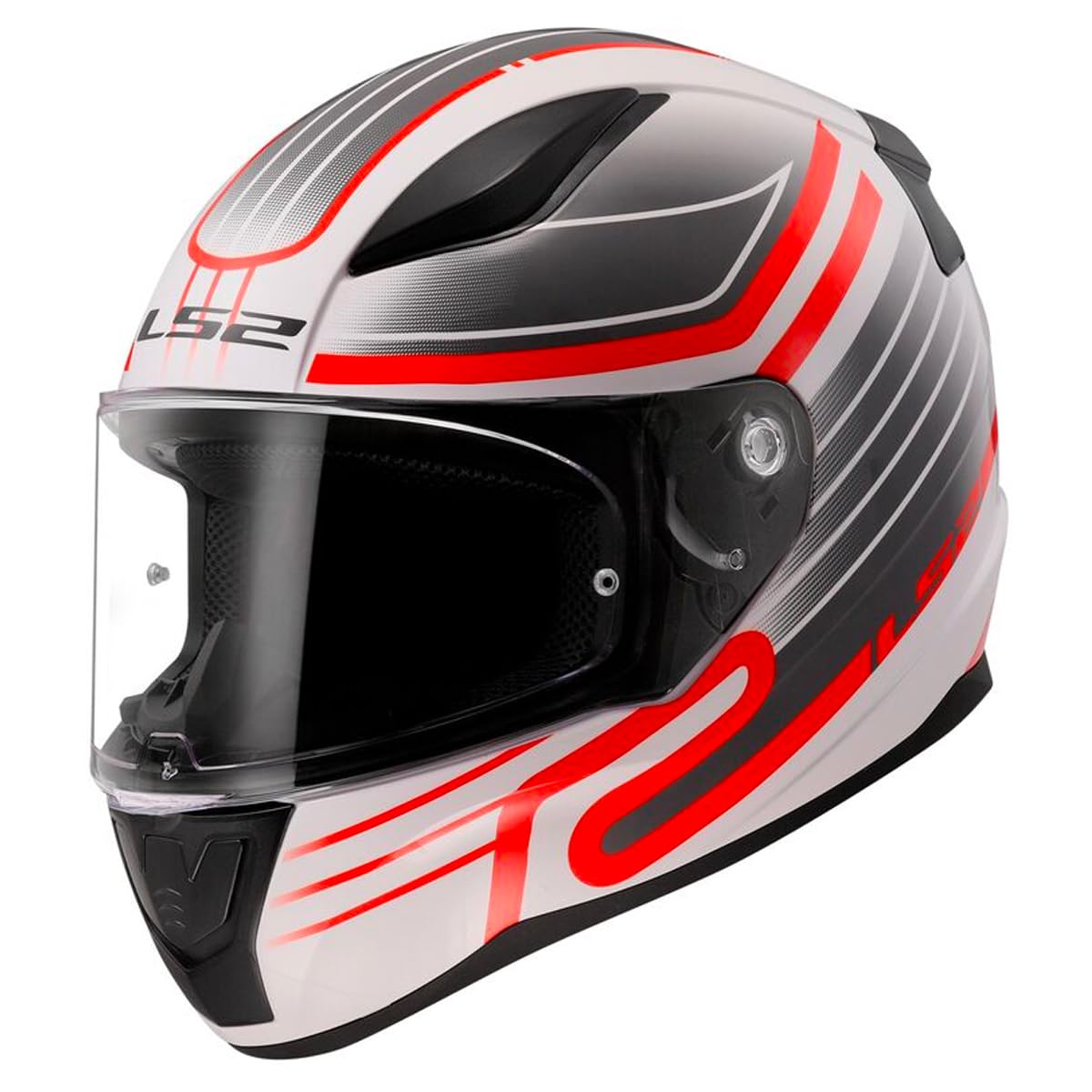 LS2, Integraler Motorradhelm Rapid II Circuit Gloss White Red, M LS2, Integraler Motorradhelm Rapid II Circuit Gloss White Red, M von LS2