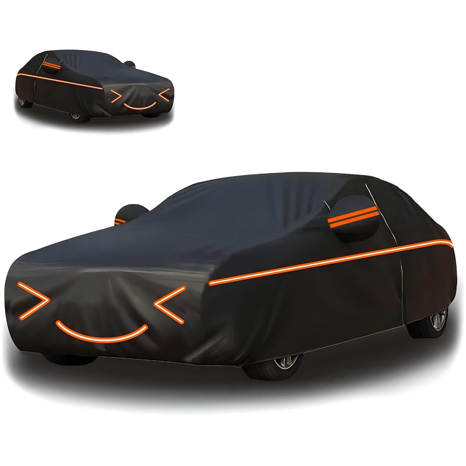 Autoabdeckung Vollgarage für R𝐨lls R𝐨yce Ghost Serie II(556,9x194,8x155cm),Wasserdicht, schmutzabweisend, ultraviolett und alterungsbeständig, mit nachtreflektierenden Streifen von LSDRALOBPOI