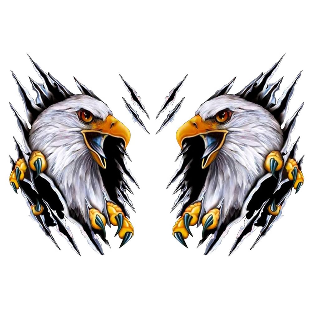 Adler Auto Aufkleber, 2 Stück Zerrissener Adler Aufkleber Personalisierter Aufkleber Auto Karosserie Körper Aufkleber Wasserdichte Aufkleber Auto Emblem Sticker Auto Racing Aufkleber-18cmx24cm Adler Auto Aufkleber, 2 Stück Zerrissener Adler Aufkleber Personalisierter Aufkleber Auto Karosserie Körper Aufkleber Wasserdichte Aufkleber Auto Emblem Sticker Auto Racing Aufkleber-18cmx24cm von LSGGTIM