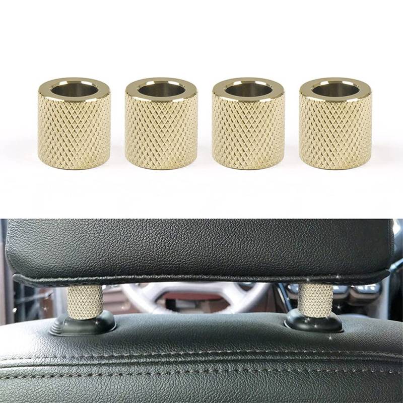 Auto Kopfstütze Halsbänder, 4 Stück Diamant Kristall Halsbänder Auto Glitzer Kopfstützen Kragen Ringe Auto Innendekoration Bling Auto Kopfstütze Ringe für Frauen Bling Autozubehör, 22cmx22cmx14cm von LSGGTIM