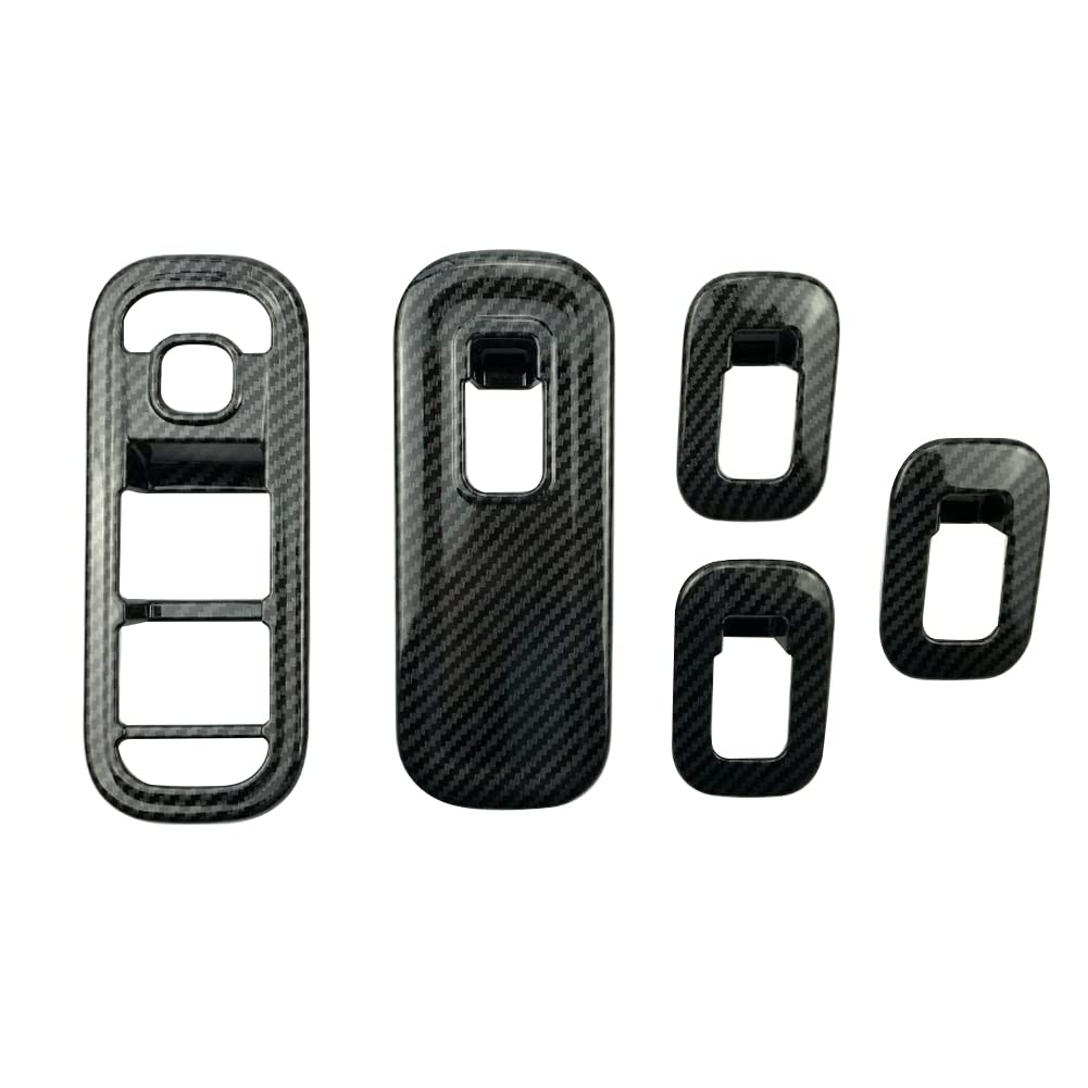 Fensterheber Bedienfeld Carbon Verkleidung für A-Klasse W177 V177 2019-2021 CLA C118 X118 2020 2021 Autofenster ABS Trim Knopfabdeckung Fensterheber Bedienfeld Dekoration Abdeckung Fensterheber Bedienfeld Carbon Verkleidung für A-Klasse W177 V177 2019-2021 CLA C118 X118 2020 2021 Autofenster ABS Trim Knopfabdeckung Fensterheber Bedienfeld Dekoration Abdeckung von LSGGTIM