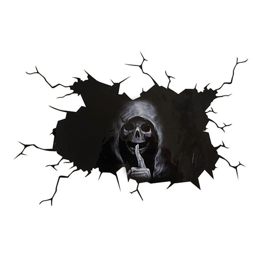 Horror Autoaufkleber, 3D Halloween Skull Sticker Persönlichkeit Autoaufkleber Teufel Schädel Aufkleber Heckscheibe Aufkleber Halloween Totenkopf Fensteraufkleber Skull Autoaufkleber, 30cmx40cm von LSGGTIM