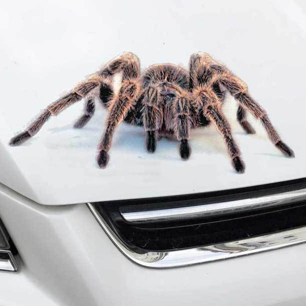 LSGGTIM 2 Stück Spinne Auto Aufkleber, 3D Aufkleber Spinne Tier PVC Sticker Schwarzer Spinnen Skorpion Emblem Aufkleber Stoßstange Tür Wasserdichter Fenster Spiegel Auto Laptop Aufkleber, 14.8cmx14cm von LSGGTIM