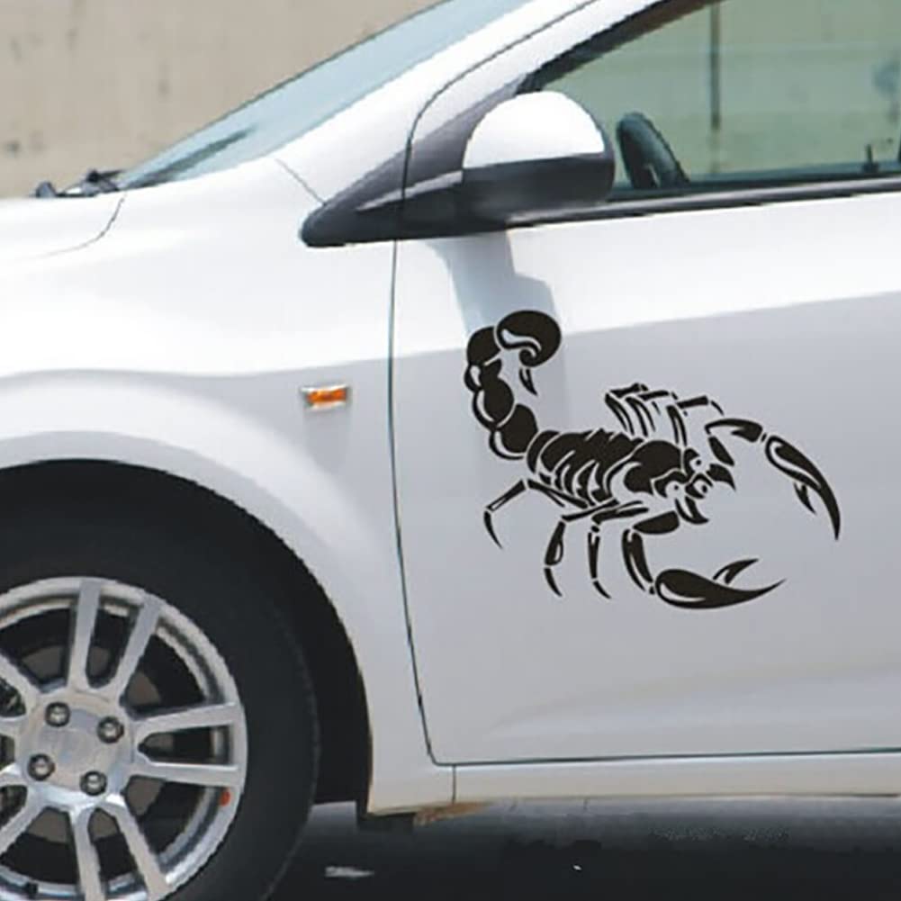 LSGGTIM 3D Scorpions Autoaufkleber Motorhaube Seitenaufkleber Wasserdichtes Aufkleber Chrome Sticker Skorpion Auto Styling Vinyl Aufkleber Skorpion Muster Aufkleber für Autos LKW Dekoration-58cmx42cm von LSGGTIM