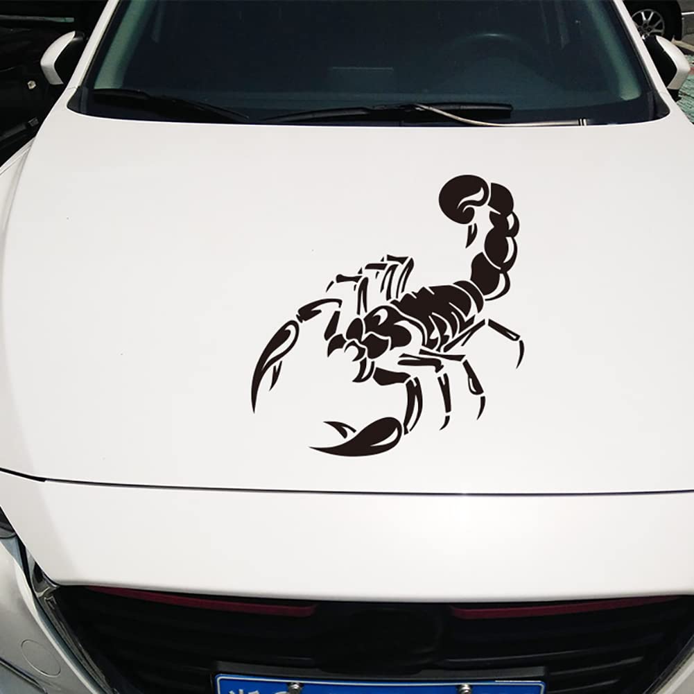 LSGGTIM 3D Scorpions Autoaufkleber Motorhaube Seitenaufkleber Wasserdichtes Aufkleber Chrome Sticker Skorpion Auto Styling Vinyl Aufkleber Skorpion Muster Aufkleber für Autos LKW Dekoration-58cmx42cm von LSGGTIM