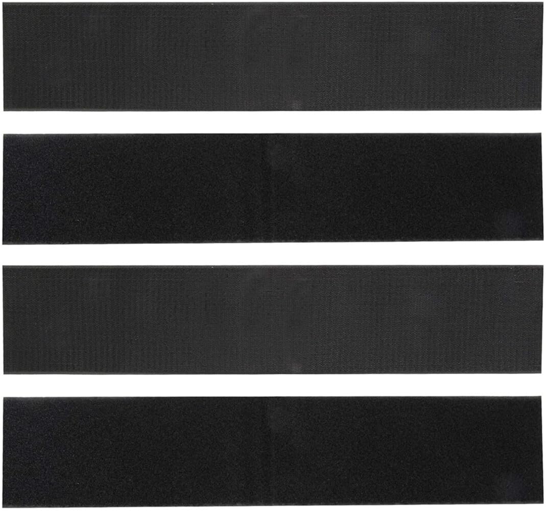 4 Stück Rahmenlose Auto Kennzeichenhalter, Universal KFZ Selbstklebender Nummernschildhalterung mit Klettverschluss Kennzeichen Tuning Aufkleber für Deutsche Standardkennzeichen,100mmx500mm von LSGGTIM