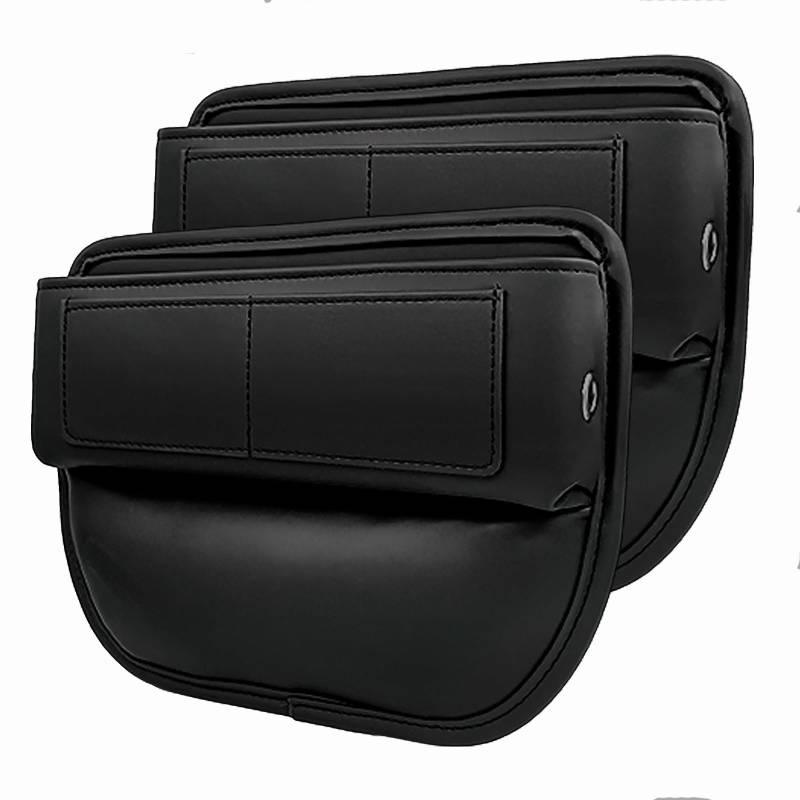 Aufbewahrungsbox für Autositz, Autositz Lückenfüller,Sitzspaltfüller Auto, Autositz Lückefüller Organizer, Autositz Organizer, Aufbewahrungsbox Autositz Lücken, Auto Zubehör für SUV LKW-2P-schwarz von LSJX