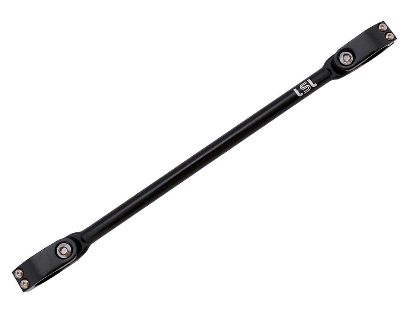 LSL Cross-Bar Lenkerstrebe für Motorrad 7/8 Zoll (22,2 mm) Lenker, Zweiteilige Schelle (Stück) (Schwarz) von LSL