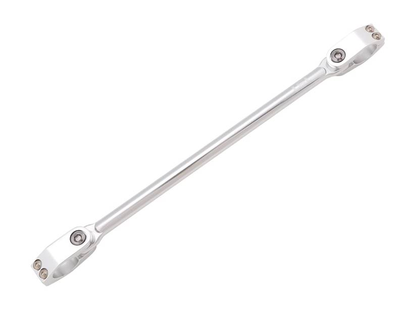 LSL Cross-Bar Lenkerstrebe für Motorrad 7/8 Zoll (22,2 mm) Lenker, zweiteilige Schelle (Stück) (Silber) von LSL
