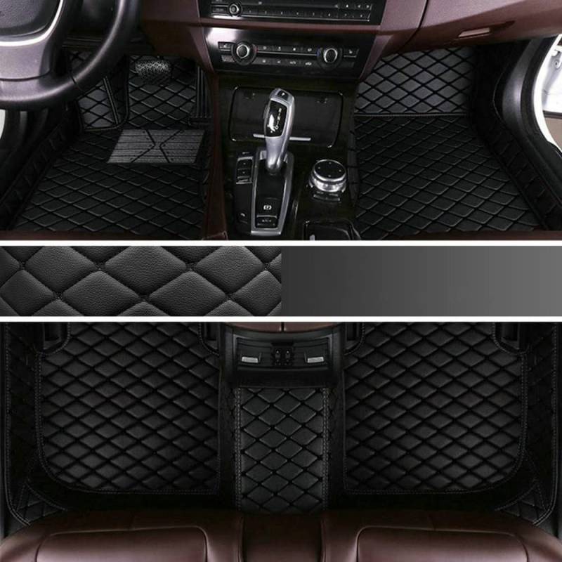 LSLYCN Anpassen Auto Fußmatten für BMW 1 2 3 4 5 6 7 8 Serie M-Serie, X1 X3 X4 X5 X6 X7 XM iX,Z4 i3 Allwetter Fußmatten Set (schwarz, A-Diamant) von LSLYCN