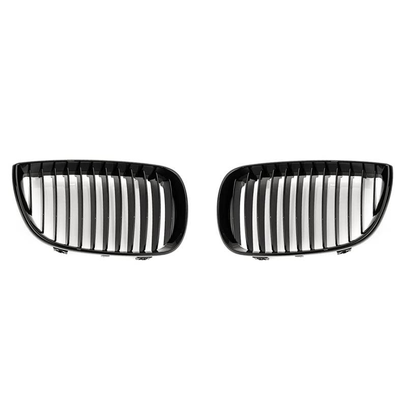 Frontziergitter Nieren Einsteg Schwarz glänzend kompatibel mit BMW 1er E81 E82 E87 2007-2012 von LST