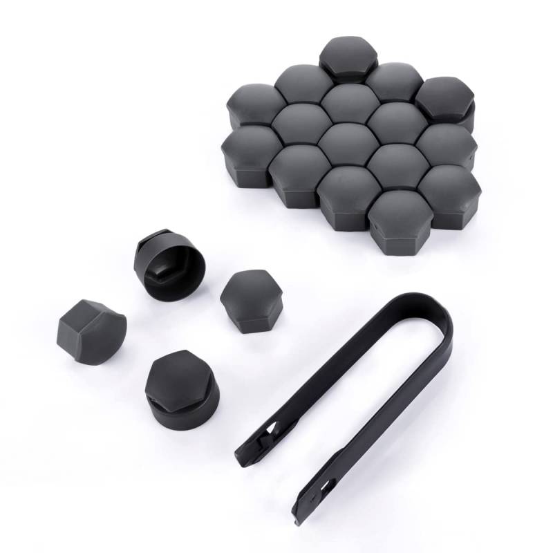 LST 20x Rachraube Abdeckkappen Diebstahlhemmend Kappen Set 17 mm Anthrazit von LST