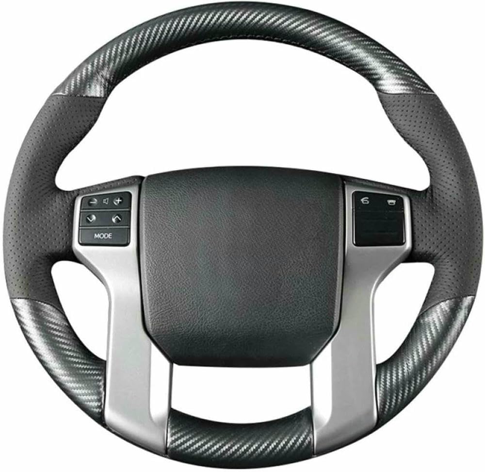 LSYSND Handgenähte Schwarze Lenkradabdeckung aus Kohlefaserleder, passend für Toyota New Corolla LSYSND Handgenähte Schwarze Lenkradabdeckung aus Kohlefaserleder, passend für Toyota New Corolla von LSYSND