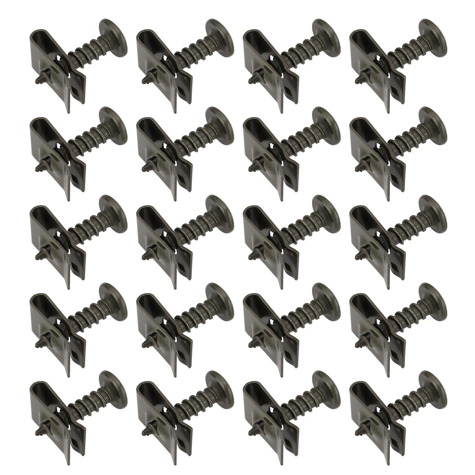 LT Easiyl 20 Sätze M5 X 20 Mm Kunststoffabdeckung Metallhalterung Selbstschneidende Schrauben Und U-Typ-Clips für Auto Motorrad Roller ATV Moped E-Bike LT Easiyl 20 Sätze M5 X 20 Mm Kunststoffabdeckung Metallhalterung Selbstschneidende Schrauben Und U-Typ-Clips für Auto Motorrad Roller ATV Moped E-Bike von LT Easiyl