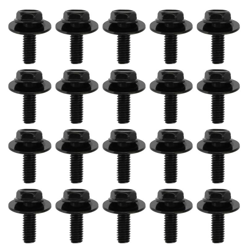 LT Easiyl 20 Stück Schrauben für die Untere Motorunterbodenabdeckung Kotflügelverkleidungsschraube Kompatibel mit Range Rover L322 2002–2012 21,6 X 17 X 6mm Schwarz von LT Easiyl