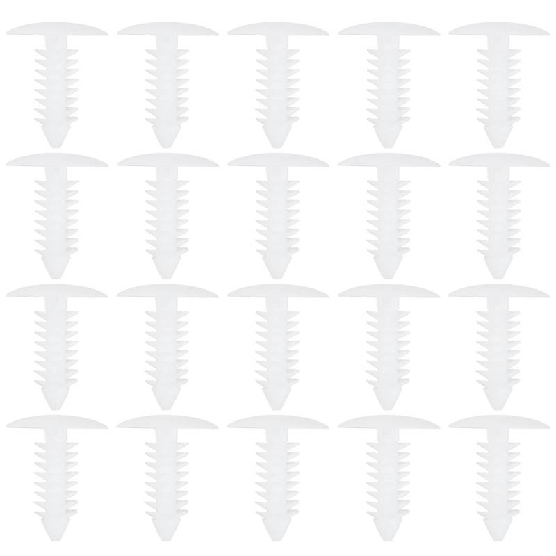 LT Easiyl 20 Stück Stoßstangenstopfen Vordere Kennzeichenlöcher Abdeckclips 18,2 X 20 X 5,5 Mm Stoßstangenschildhalterung Stoßstangenloch-Abdeckkappen Geeignet für 6–7 Mm Löcher Weiß von LT Easiyl
