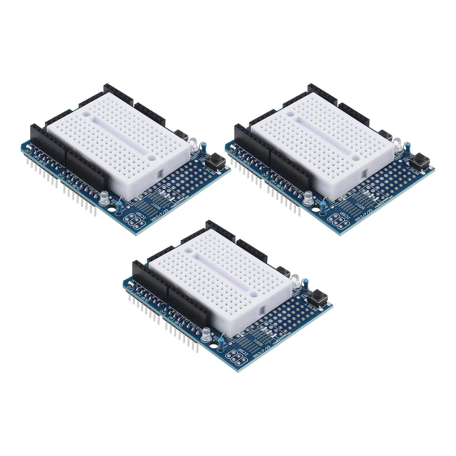 LT Easiyl 3 Stück Proto Shield Prototyp-Erweiterungsplatine mit SYB-170 Mini-Breadboard-Basis Kompatibel mit Ar-duino Kompatibel mit UNO R3 ProtoShield 70 X 54 Mm LT Easiyl 3 Stück Proto Shield Prototyp-Erweiterungsplatine mit SYB-170 Mini-Breadboard-Basis Kompatibel mit Ar-duino Kompatibel mit UNO R3 ProtoShield 70 X 54 Mm von LT Easiyl