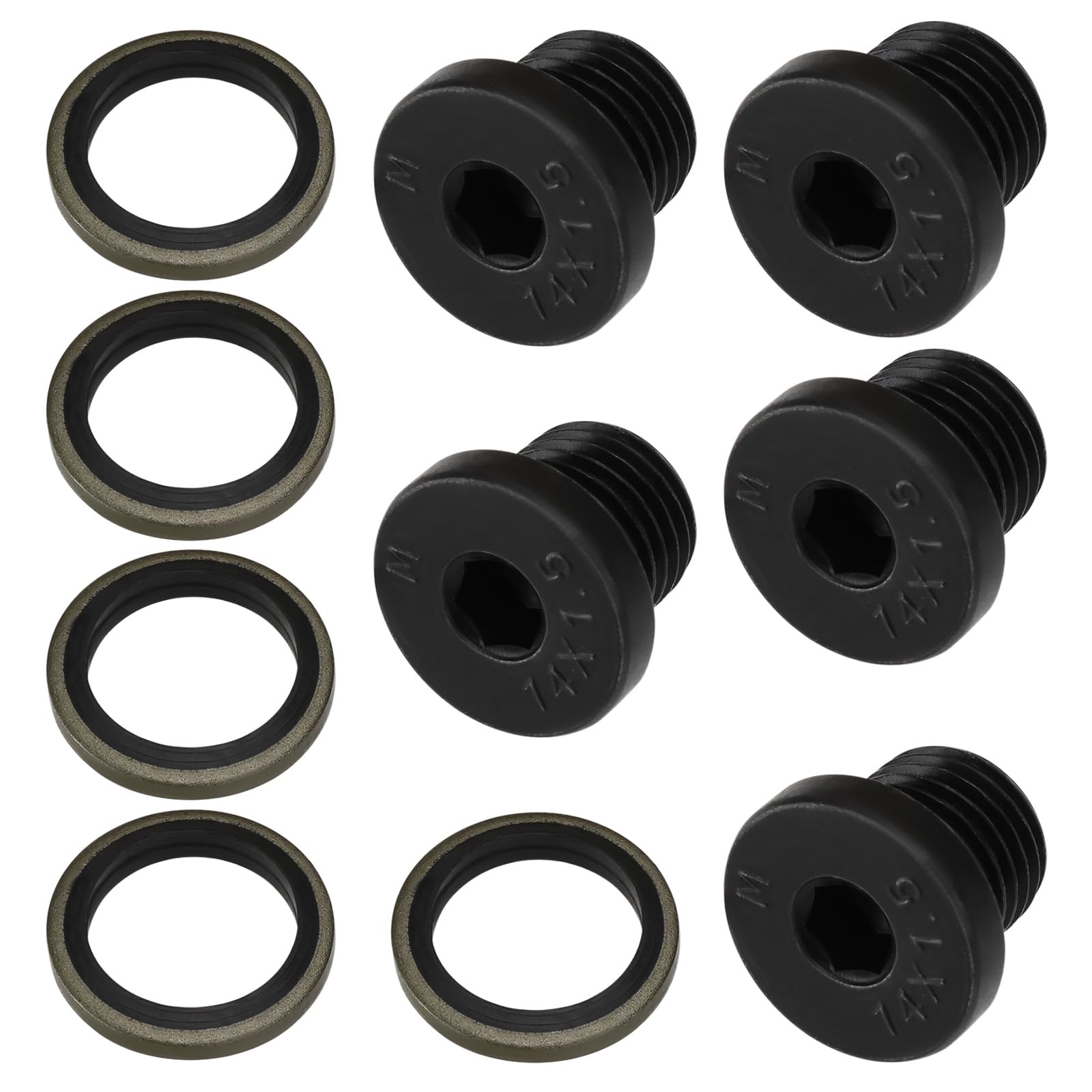 LT Easiyl 5 Stück Schwarze Ölablassschraube für die Ölwanne M14 X 1,5 Mm N 016 027 6 N 016 027 6 S Kompatibel mit Audi Kompatibel mit VW Kompatibel mit Porsche mit Dichtring LT Easiyl 5 Stück Schwarze Ölablassschraube für die Ölwanne M14 X 1,5 Mm N 016 027 6 N 016 027 6 S Kompatibel mit Audi Kompatibel mit VW Kompatibel mit Porsche mit Dichtring von LT Easiyl