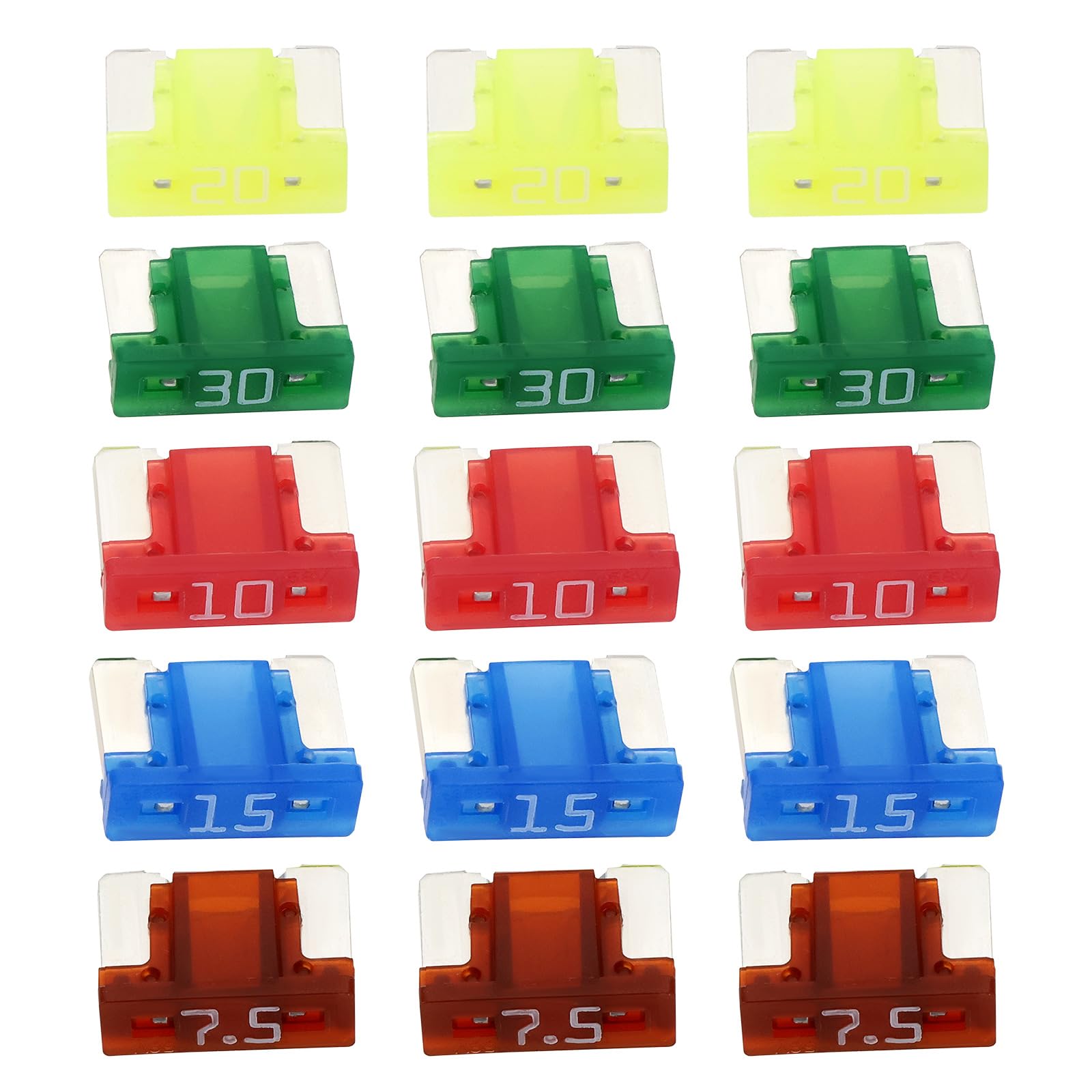 LT Easiyl 50 STÜCKE BFLP Autosicherungen Flachsicherungen 7,5A 10A 15A 20A 30A 58V 11x8.8mm Autosicherungen für Den Einsatz In Elektrischen Sicherungssystemen von Kraftfahrzeugen LT Easiyl 50 STÜCKE BFLP Autosicherungen Flachsicherungen 7,5A 10A 15A 20A 30A 58V 11x8.8mm Autosicherungen für Den Einsatz In Elektrischen Sicherungssystemen von Kraftfahrzeugen von LT Easiyl