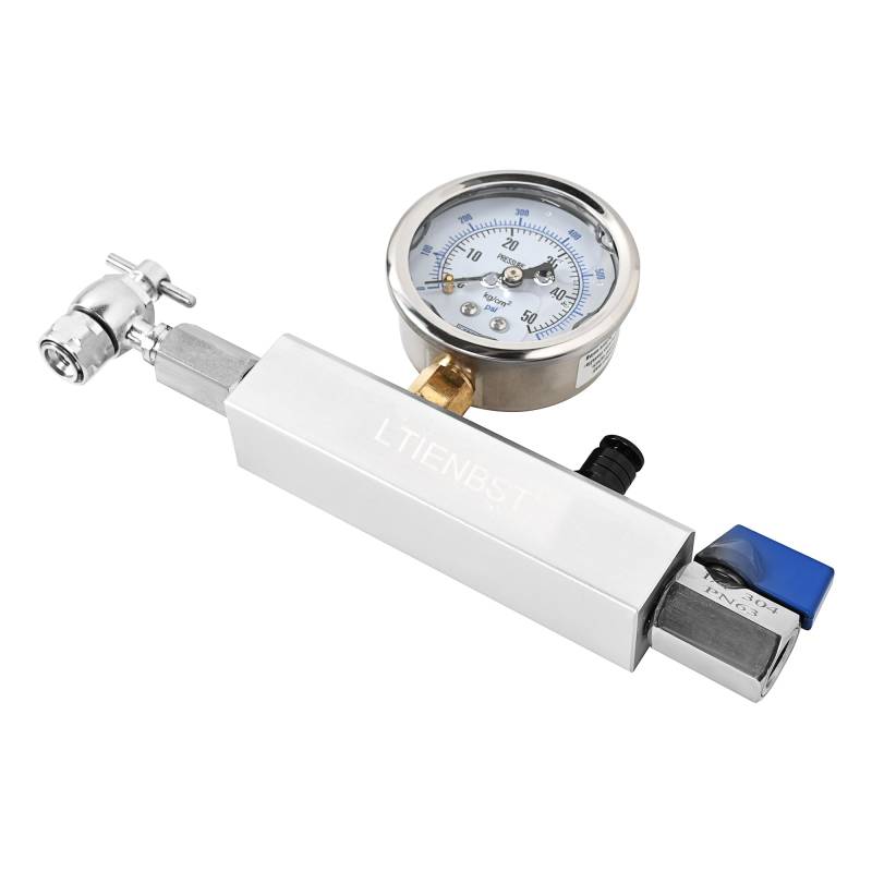 LTIENBST 700 PSI Stickstoff-Regler-Kit Futterdämpfer-Füllsatz Druckprüfgerät Compatible with ATV,UTVs,Off-Road Bike,or Cars' Shocks with Schrader Valves von LTIENBST