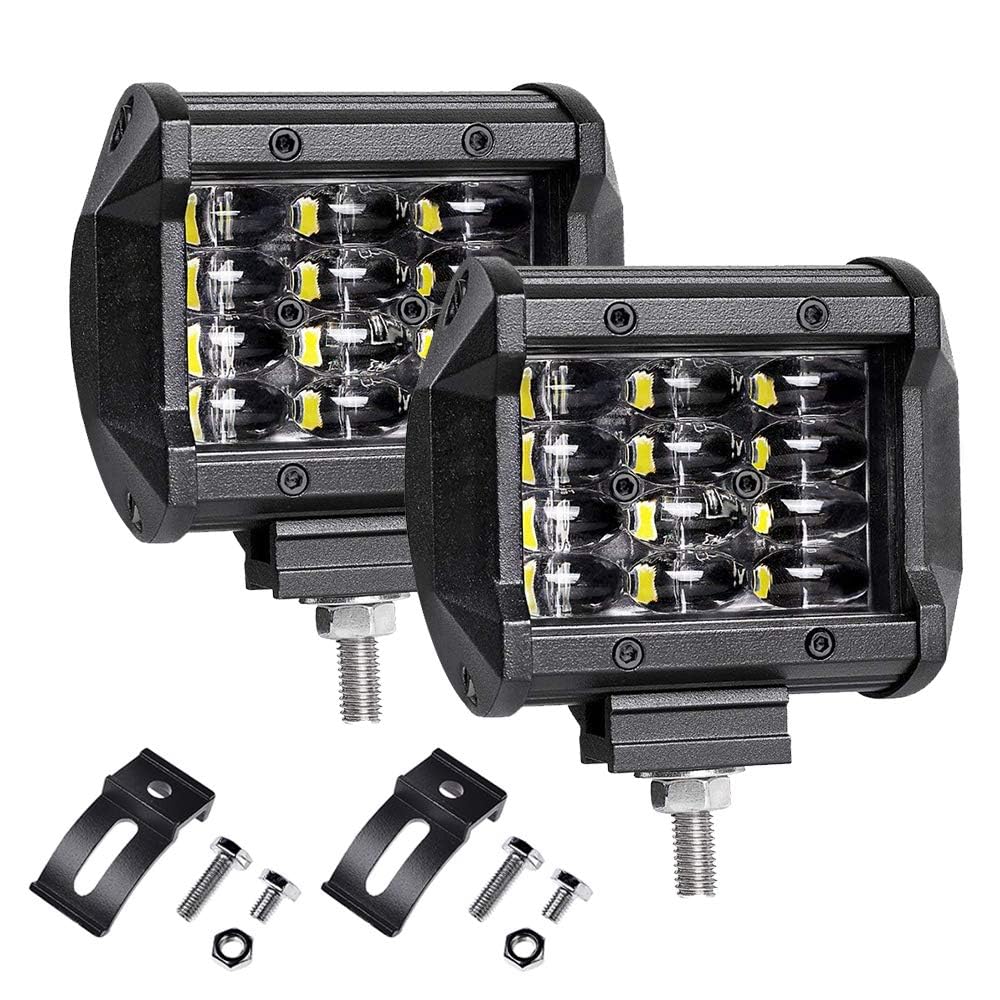 LTPAG Zusatzscheinwerfer, 2 x 72W Cree LED Arbeitsscheinwerfer 4 Zoll 7200LM 6000K IP68 Wasserdicht Offroad Flutlicht Vier Reihen LED Scheinwerfer Arbeitsleuchte Nebelscheinwerfer LTPAG Zusatzscheinwerfer, 2 x 72W Cree LED Arbeitsscheinwerfer 4 Zoll 7200LM 6000K IP68 Wasserdicht Offroad Flutlicht Vier Reihen LED Scheinwerfer Arbeitsleuchte Nebelscheinwerfer von LTPAG