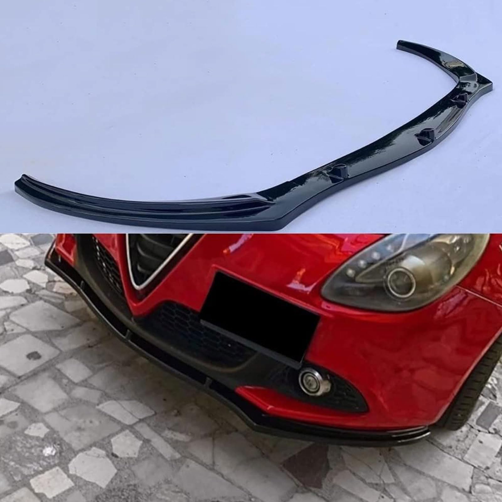 Auto Frontspoiler für Alfa Romeo Giulietta, Frontstoßstange Spoiler Lip Splitter Diffusor, Auto Frontlippe Body Kit Zubehör von LTSRLL