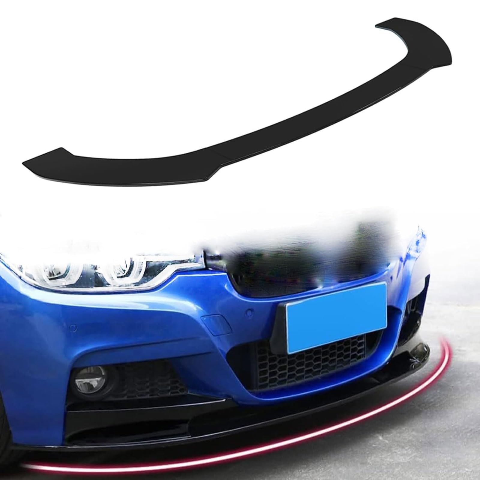 Auto Frontspoiler für Peugeot 406 Coupé 8C / 406 Sedan 8B 1996-2005, Frontstoßstange Spoiler Lip Splitter Diffusor, Auto Frontlippe Body Kit Zubehör,ShinyBlack-A Auto Frontspoiler für Peugeot 406 Coupé 8C / 406 Sedan 8B 1996-2005, Frontstoßstange Spoiler Lip Splitter Diffusor, Auto Frontlippe Body Kit Zubehör,ShinyBlack-A von LTSRLL