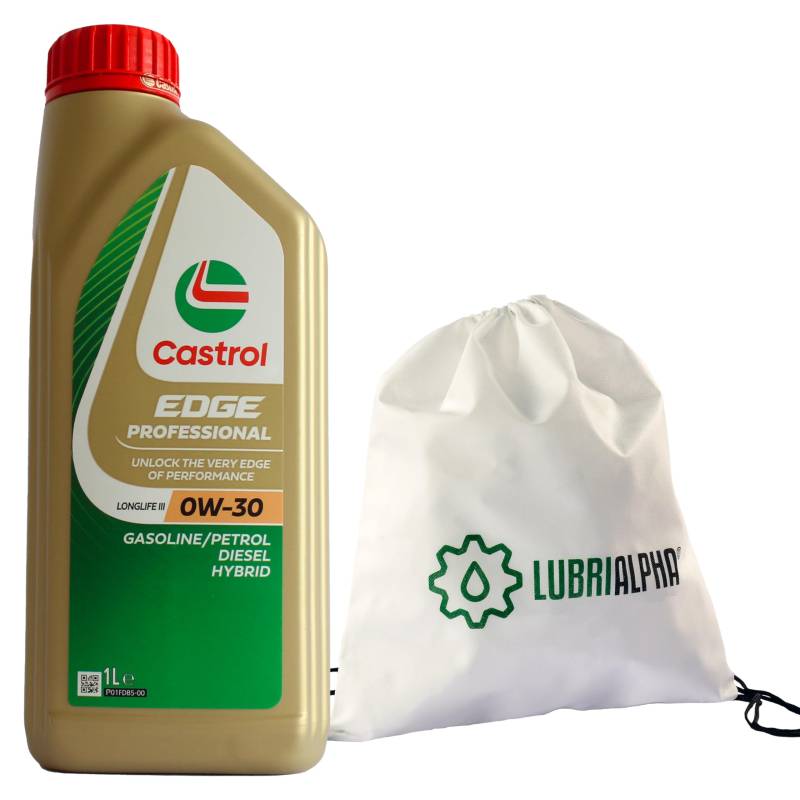 Motoröle 0w30 Auto Benzin Diesel Schmiermittel Castrol Edge Professional LongLife III 0w-30 mit Mehrzweckbeutel 6x1lt von LUBRIALPHA