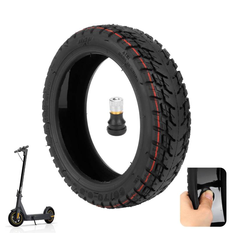 60/70-6.5 Selbstreparierende Tubeless Reifen, 10 Zoll Reifen Tubeless, für Ninebot Max G30D 2/G30 Max/G30E/G30LP Elektroroller, Ersatzreifen Zubehör (2 Stück) von LUCK4U