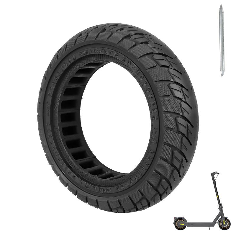 60/70-6.5 Vollgummireifen, 10×2.5 Ersatz-Vollgummireifen, für Segway Ninebot Max G30/Max G30D/Max G30 D2/Scotex H20 Elektroroller (2 Stück) von LUCK4U