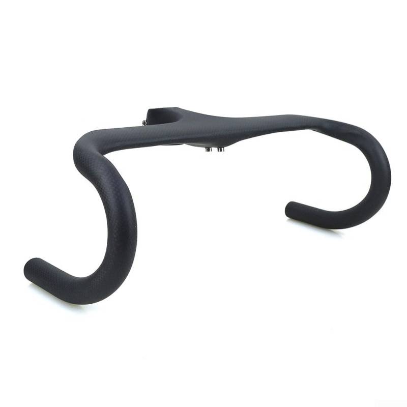 Carbon-Fahrradlenker mit integrierter Kabelführung, optimiertes Design für 28 6 mm Vordergabeln (400 x 110 mm hell) von LUCKCDUO