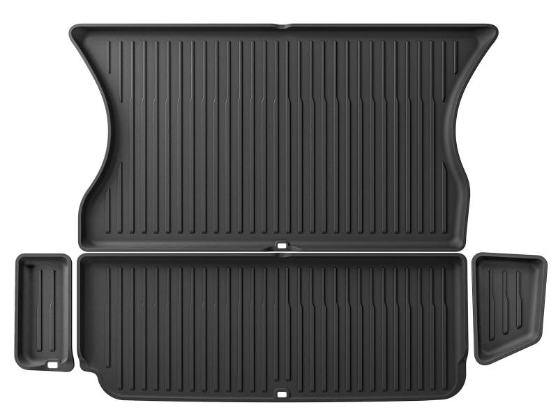 LUCKEASY Klaviertyp für Tesla Model X 2023 Neue Fünfsitzer Fußmatten Beste Tesla Cargo Liner Hintere Kofferraumpolster Anti-Friktion TPE Schwarz (SPX189-T4-4) von LUCKEASY