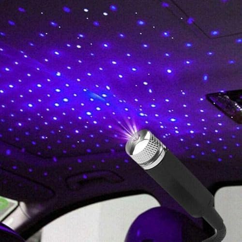 Auto Atmosphäre Licht Innenraum Atmosphäre Sternenlicht,USB Mini Auto Decke Starlight Projection Licht,Romantisches Auto-/Dachprojektor-Licht,USB-Nachtlicht,Romantische Dekoratives Licht (lila) von LUCKKY