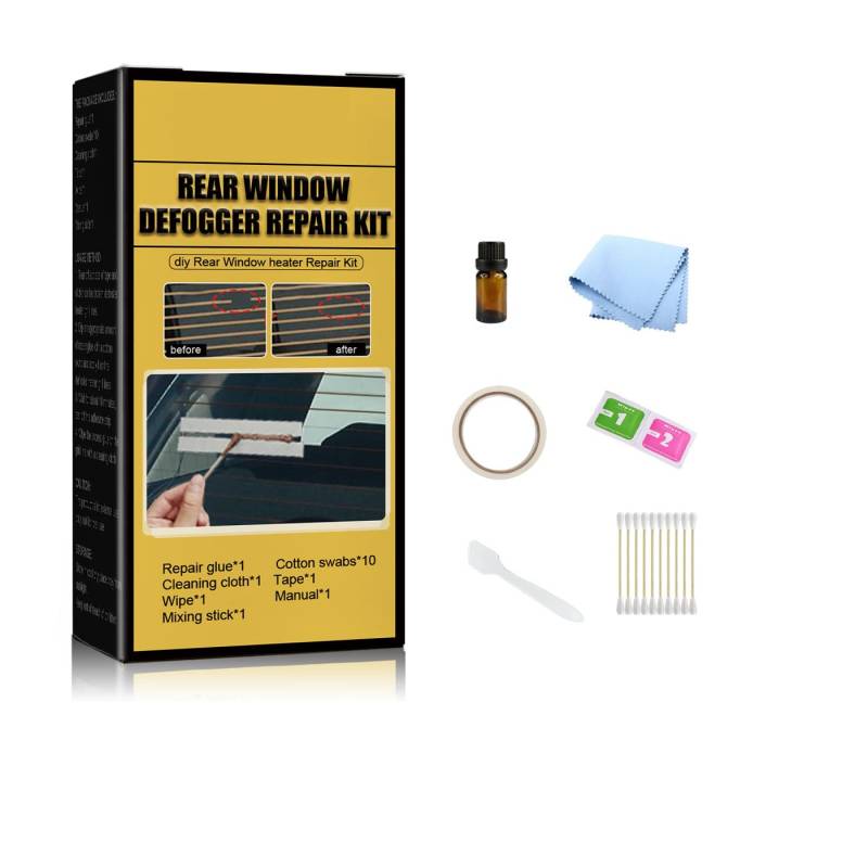 Car Rear Window Defogger Heater Grid Lines Repair Kit,Reparatursatz für Heckscheibenheizung,Auto Heckscheibenheizung Reparatur,Leitfähiges Reparaturset für Auto-Heckscheibenheizung DIY reparatur von LUCKKY