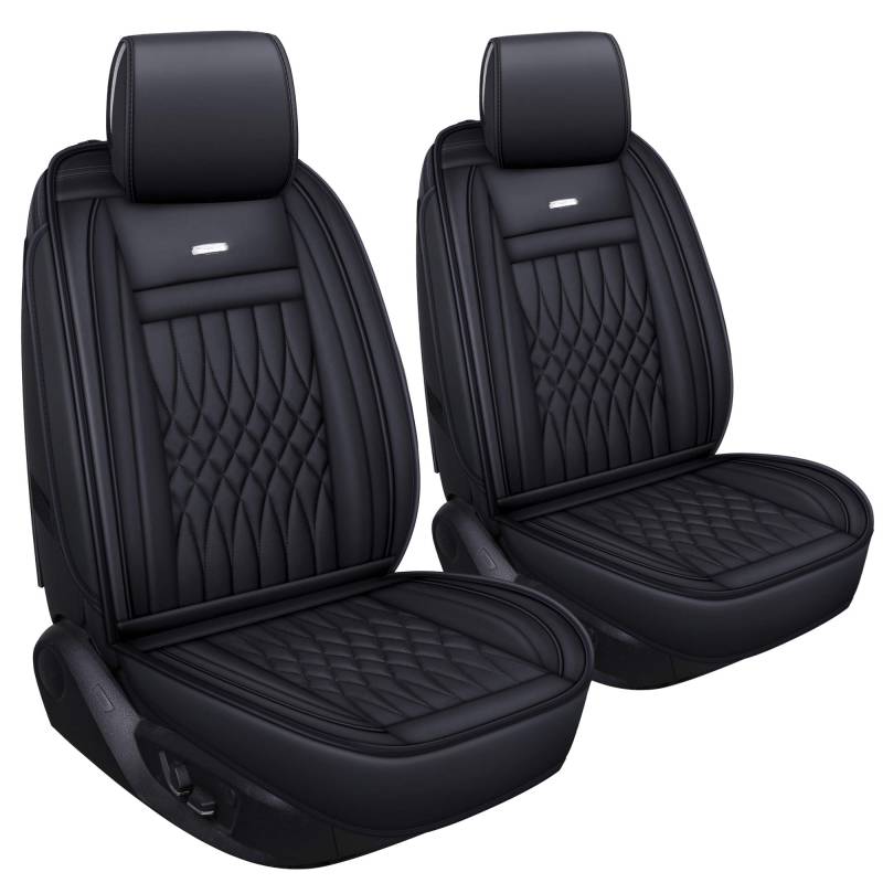 LUCKYMAN CLUB Autositzbezüge mit wasserdichtem Leder, passend für die meisten Limousinen SUV wie Hyundai Elentra Sonata Tucson Chevy Equinox Ford Nissan Kia VW Honda CRV Mazda6 Toyota von LUCKYMAN CLUB