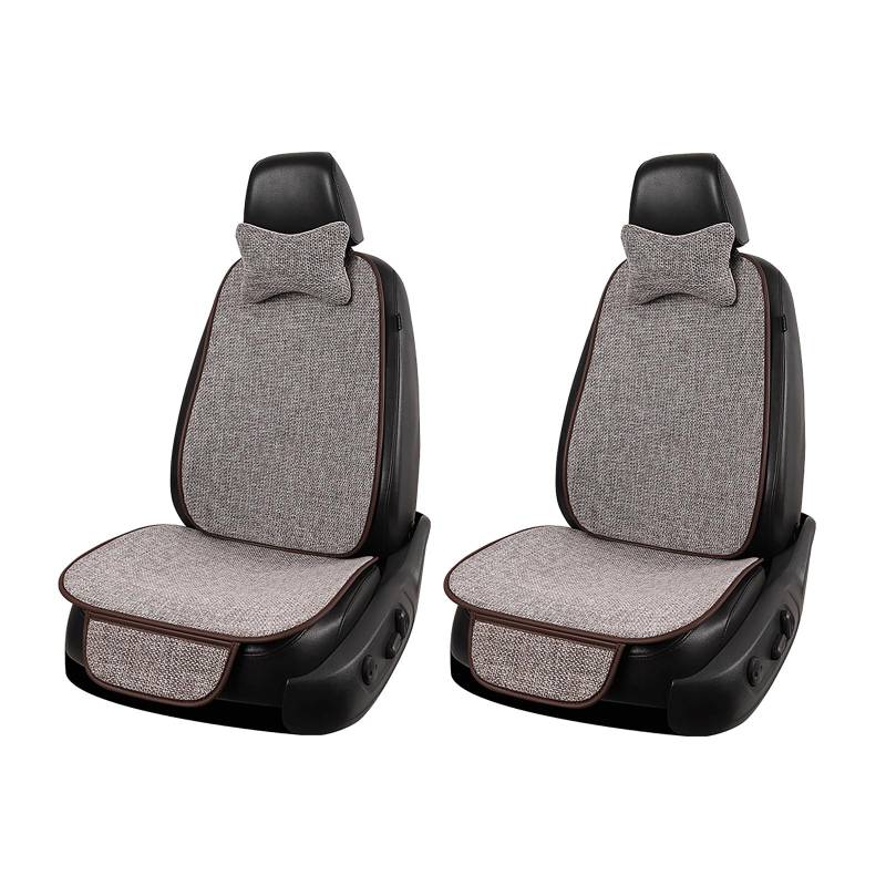 LUGIWN Autositzbezug Für Alfa Romeo 156 Sportwagon 1997-2008, Sitzkissen Auto Vordersitze, Allwetter Atmungsaktiv Rutschfester Sitzbezüge Vorne und Hinten Sitzschoner,Grey- Front seat 6pcs von LUGIWN