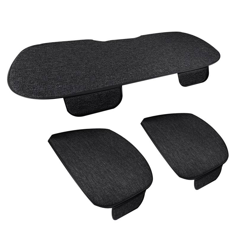 LUGIWN Autositzbezug Für Alfa Romeo Matta AR 51 AR51/ AR 52 AR52, Sitzkissen Auto Vordersitze, Allwetter Atmungsaktiv Rutschfester Sitzbezüge Vorne und Hinten Sitzschoner,Black- Front + Back 3pcs von LUGIWN