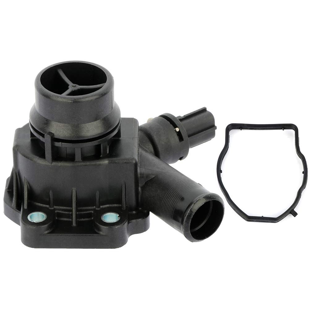 LUJUNTEC Kühlmittelthermostat passend für Volvo V70 2008–2010, Volvo XC60 2010–2014, Volvo XC70 2008–2015, Volvo XC90 2007–2014 Motorwassereinlass (ersetzt LR006071) von LUJUNTEC