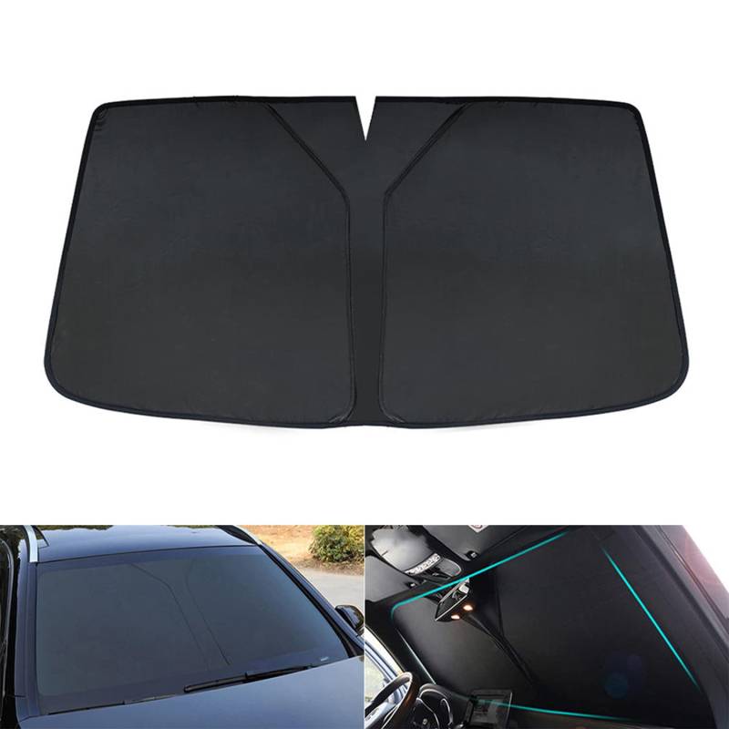 Passend für Hyundai Tucson TL 2015-2021 Windschutzscheiben-Sonnenschutz, Auto-Windschutzscheiben-Sonnenschutz, Windschutzscheiben-Sonnenschutz schwarz, Auto-Innenschutz-Dekoration von LUKBUT