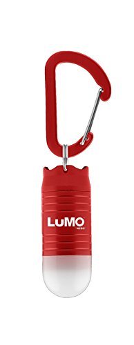Lumo Anhänger für Hundehalsband, mit 360°-LED-Licht, rotes Gehäuse, weißes Licht von Lumo