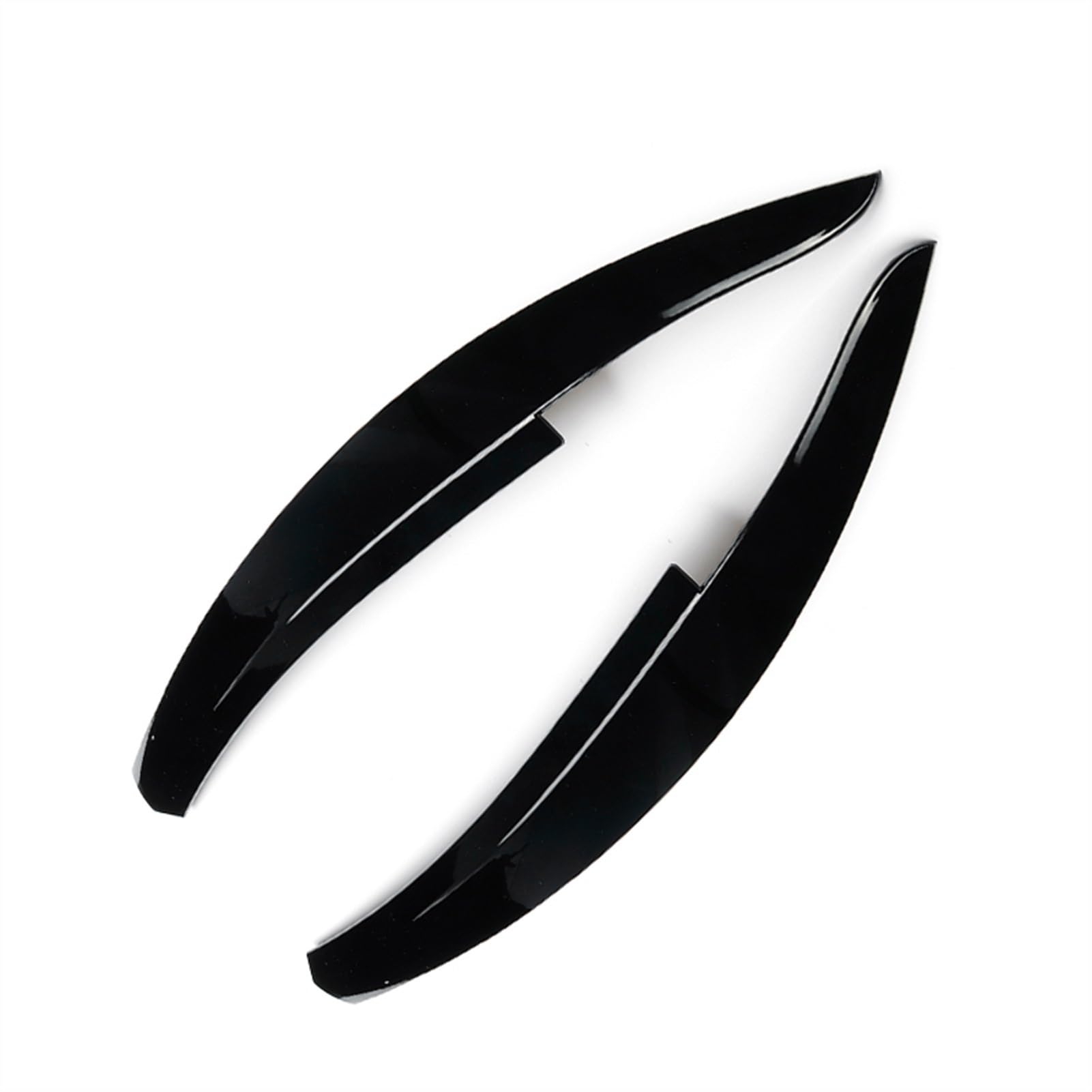 LUOWEINA 1 Paar glänzend schwarz/Carbonfaser-Frontscheinwerfer-Augenlid-Augenbrauen-Trimt passend for VW Scirocco R GTS 2008 2009 2010 2011 2012 2013–2017 Augenlider von Autoscheinwerfern(Gloss Black) von LUOWEINA