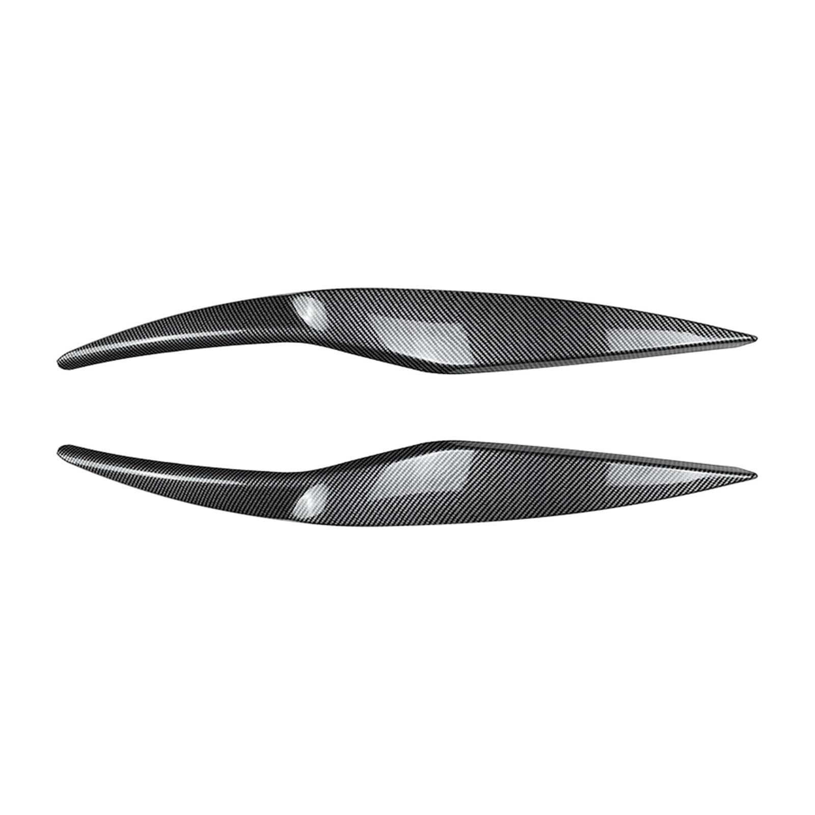LUOWEINA 2 PCS Front Scheinwerfer Augenbraue Augenlid Kopf Licht Abdeckung Stirn Streifen Fit for Ford Fiesta MK6 2008 2009 2010 2011 2012 Augenlider von Autoscheinwerfern(Glossy Black) von LUOWEINA