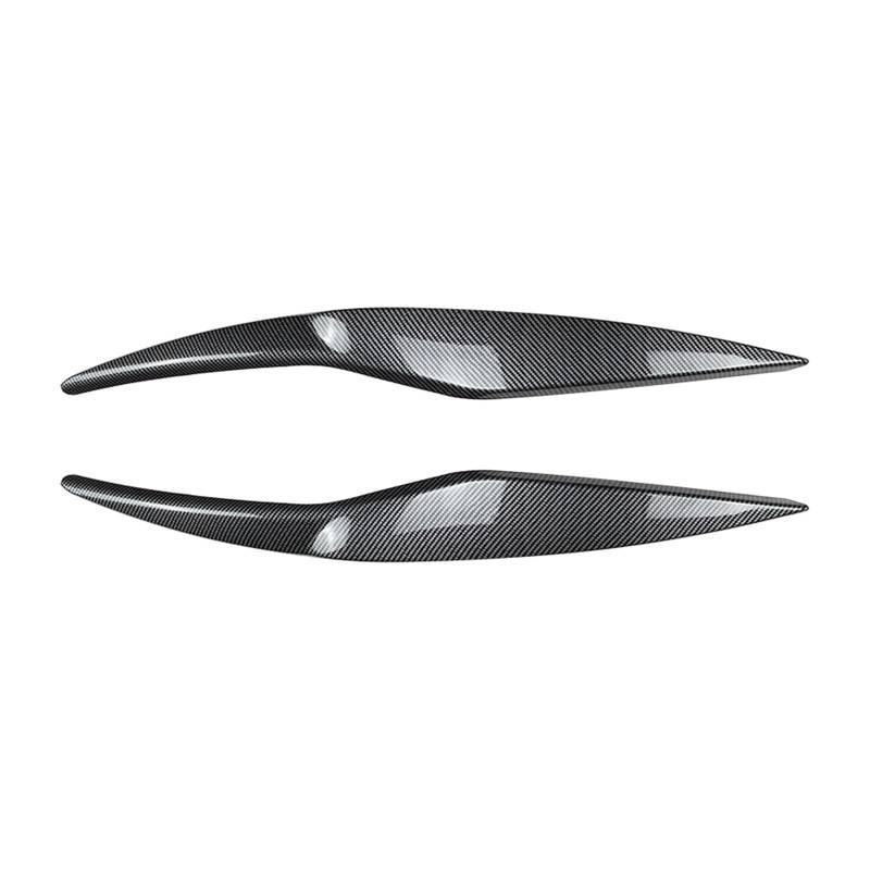 LUOWEINA 2 PCS Front Scheinwerfer Augenbraue Augenlid Kopf Licht Abdeckung Stirn Streifen Fit for Ford Fiesta MK6 2008 2009 2010 2011 2012 Augenlider von Autoscheinwerfern(Glossy Black) von LUOWEINA
