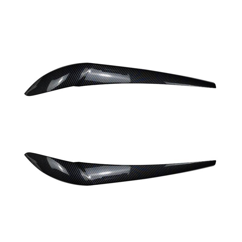 LUOWEINA 2 stücke Scheinwerfer Augenlider Augenbrauen Fit for BMW X3 F25 X4 F26 2014 2015 2016 2017 2018 Body Kit aufkleber Tuning Glanz Schwarz ABS Kunststoff Augenlider von Autoscheinwerfern(Carbon von LUOWEINA