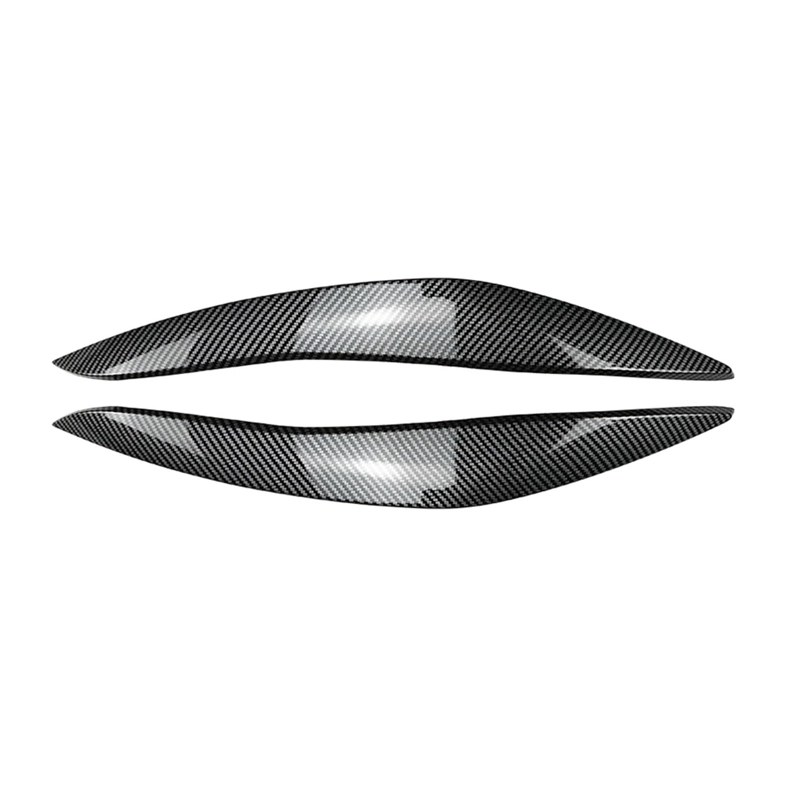 LUOWEINA 2Pcs Auto Front Scheinwerfer Augenlider Augenbraue Abdeckung Trim Fit for BMW 5 Series F10 F11 2011 2012 2013 2014 glänzend Schwarz/Carbon Faser Augenlider von Autoscheinwerfern(Carbon Fiber von LUOWEINA
