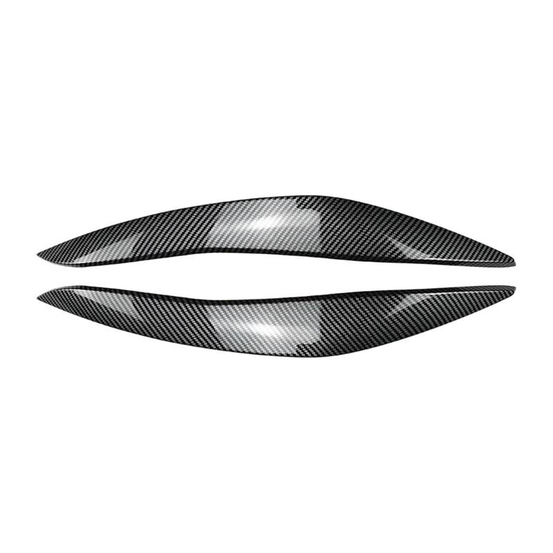 LUOWEINA 2Pcs Auto Front Scheinwerfer Augenlider Augenbraue Abdeckung Trim Fit for BMW 5 Series F10 F11 2011 2012 2013 2014 glänzend Schwarz/Carbon Faser Augenlider von Autoscheinwerfern(Carbon Fiber von LUOWEINA