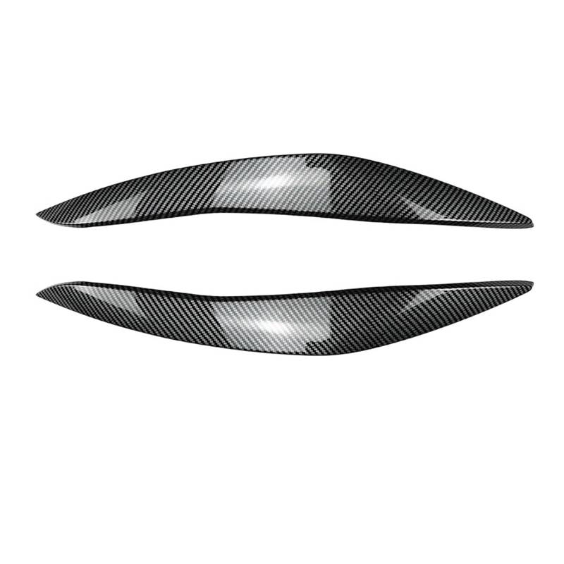 LUOWEINA Auto Front Scheinwerfer Augenlider Augenbrauen Scheinwerfer Auge Deckel Abdeckung Trim Aufkleber Fit for BMW 5 Series F10 F11 2011-2014 Auto Zubehör Augenlider von Autoscheinwerfern(Carbon fi von LUOWEINA