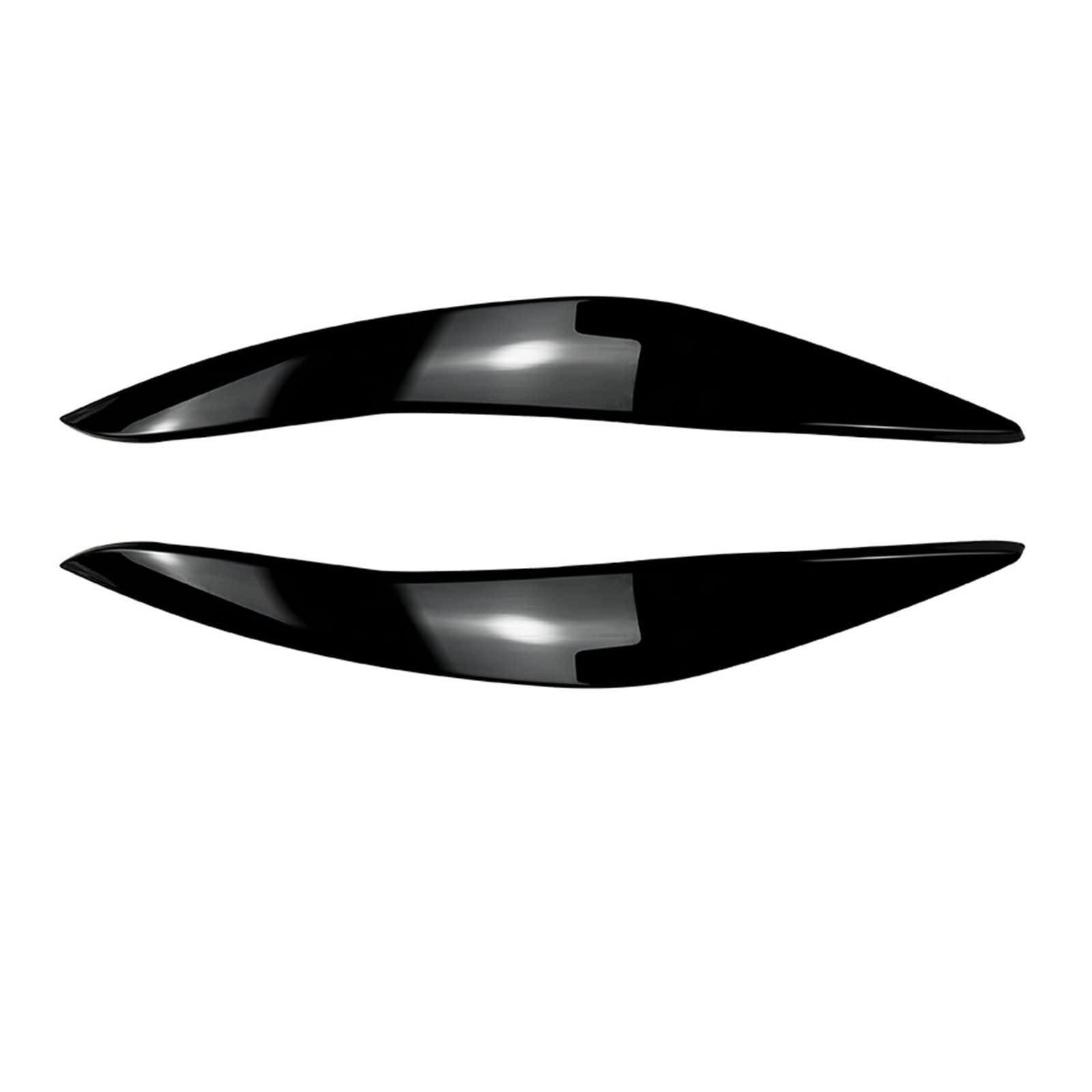 LUOWEINA Auto Front Scheinwerfer Augenlider Augenbrauen Scheinwerfer Auge Deckel Abdeckung Trim Aufkleber Fit for BMW 5 Series F10 F11 2011-2014 Auto Zubehör Augenlider von Autoscheinwerfern(Gloss Bla von LUOWEINA
