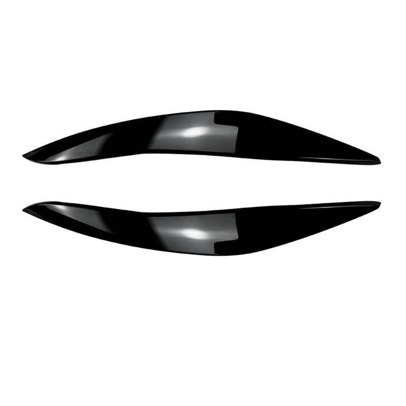 LUOWEINA Auto Front Scheinwerfer Augenlider Augenbrauen Scheinwerfer Auge Deckel Abdeckung Trim Aufkleber Fit for BMW 5 Series F10 F11 2011-2014 Auto Zubehör Augenlider von Autoscheinwerfern(Gloss Bla von LUOWEINA